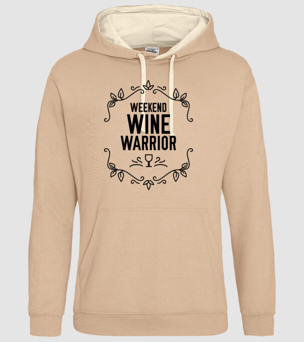 Wine tasting team Weekend Wine Warrior model nisipiu pe tricou