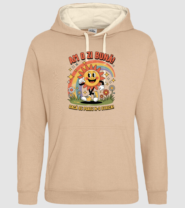 Am o zi bună! model nisipiu pe tricou