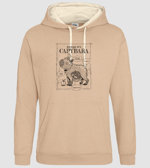 Anatomy of a Capybara model nisipiu pe tricou