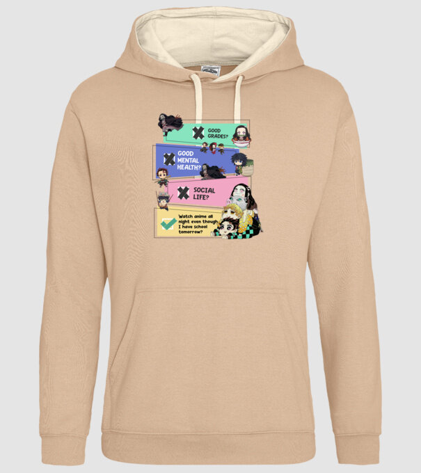 Anime check Demon Slayer model nisipiu pe tricou