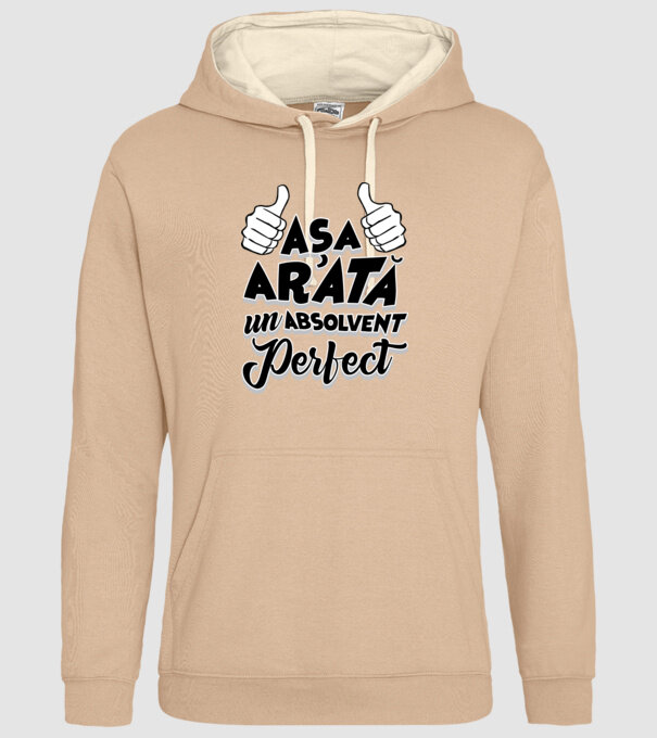Așa arată un absolvent perfect model nisipiu pe tricou