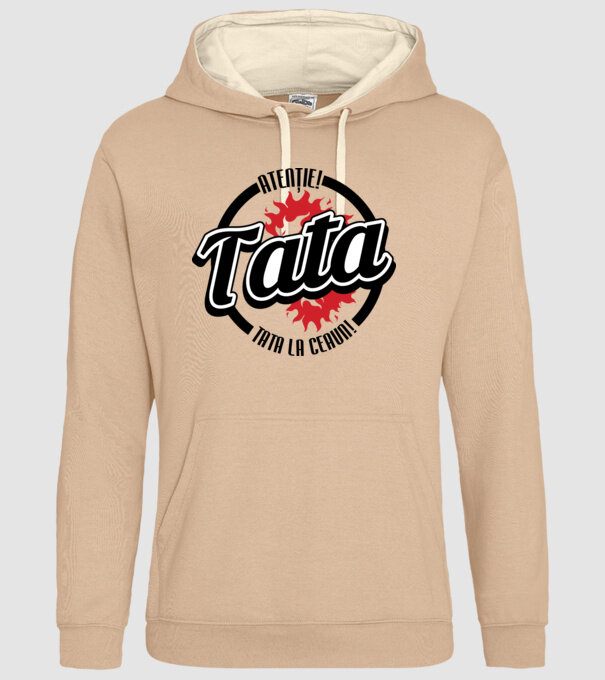 Atenție! Tata la ceaun! model nisipiu pe tricou