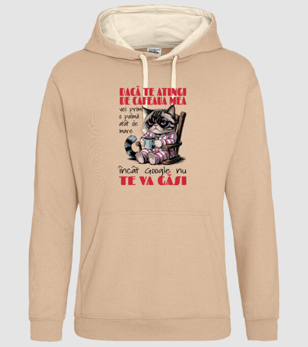 atinge cafeaua mea și nici măcar Google nu te va găsi Alb model nisipiu pe tricou