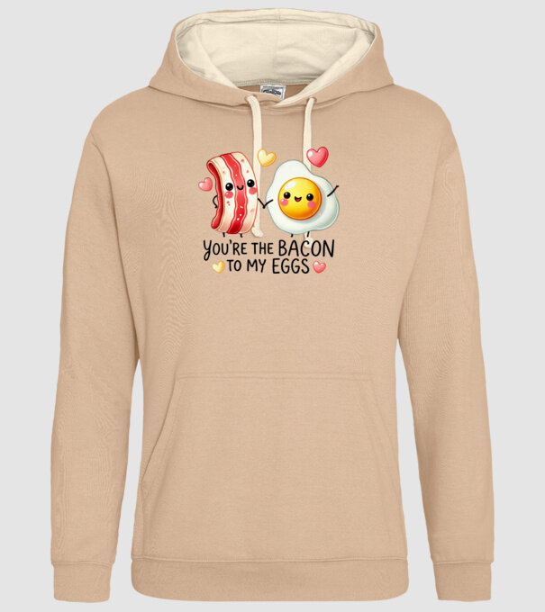 Bacon to my Eggs model nisipiu pe tricou