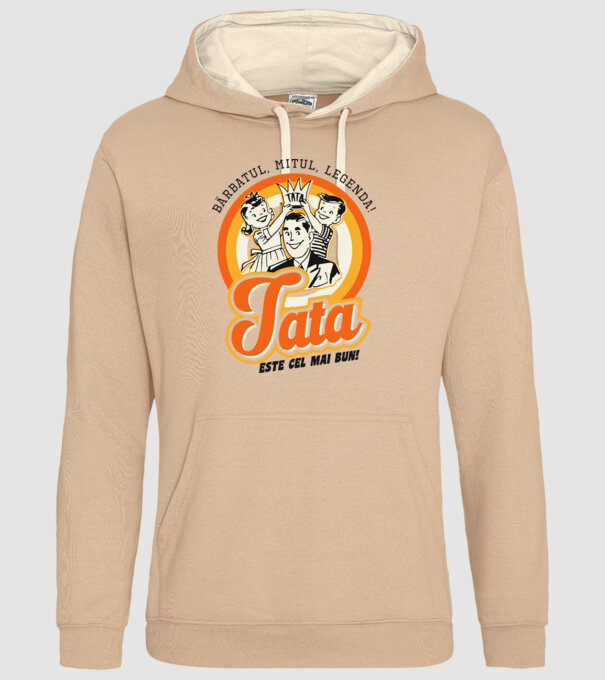 Bărbatul, mitul, legenda! Tata este cel mai bun! model nisipiu pe tricou