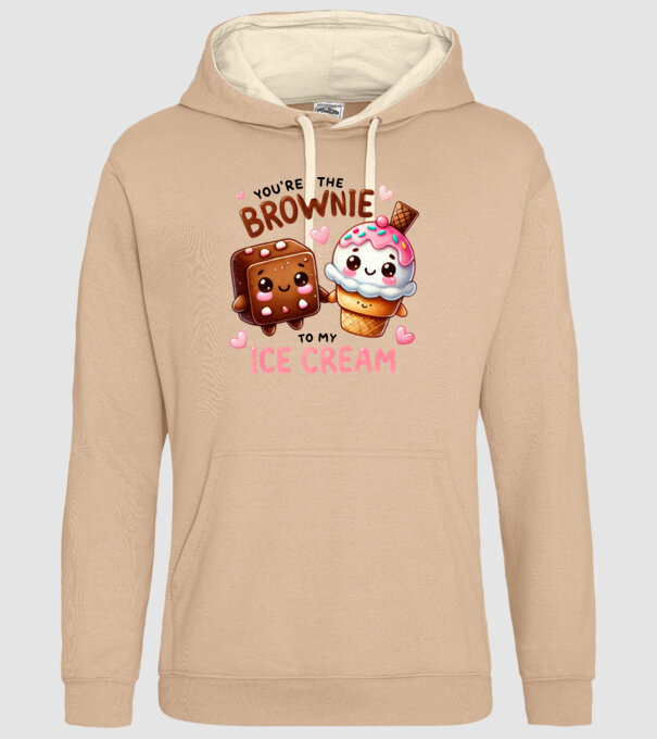 Brownie to my Ice Cream model nisipiu pe tricou