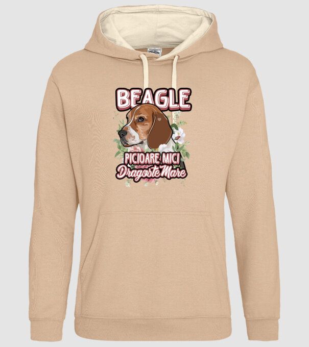 Bulldog francez picioare mici dragoste mare model nisipiu pe tricou