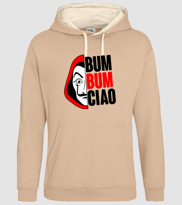 bumbum ciao money heist model nisipiu pe tricou