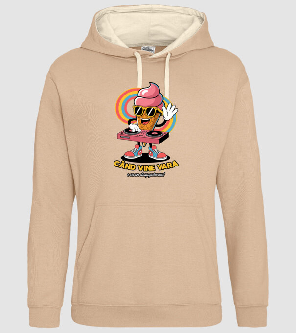 Când vine vara, e ca un drop puternic! model nisipiu pe tricou