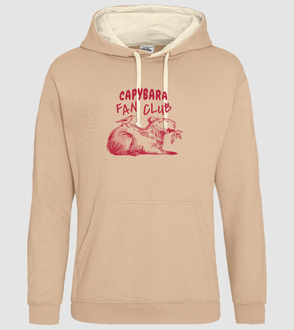Capybara fan club model nisipiu pe tricou