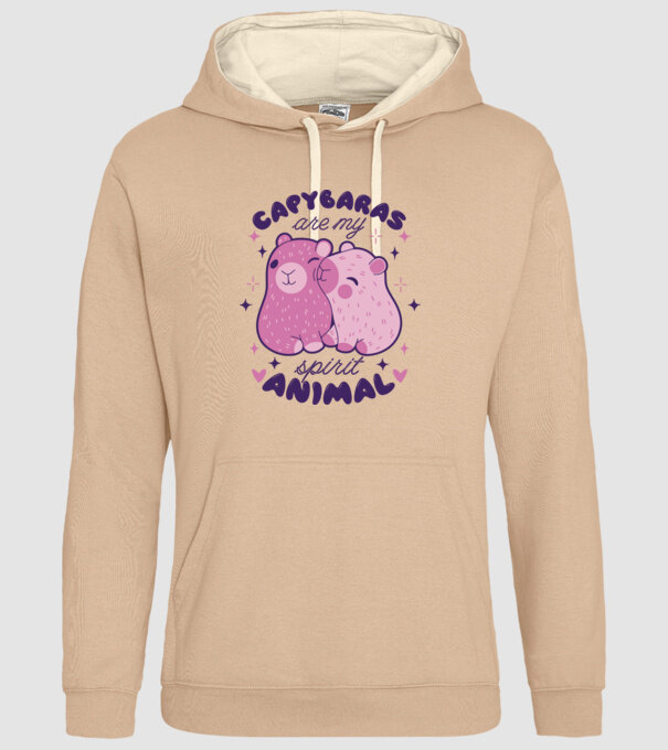 Capybaras are my spirit animal model nisipiu pe tricou