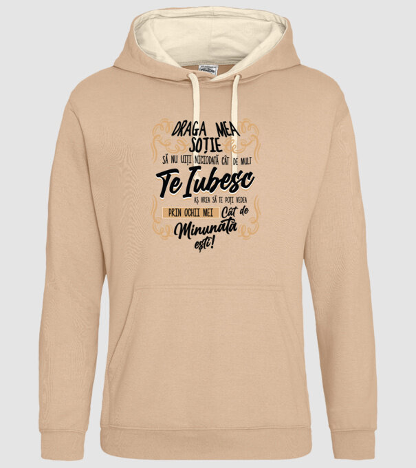 Cât de minunată ești model nisipiu pe tricou
