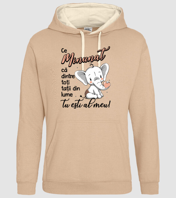 Ce minunat că dintre toți tații din lume, tu ești al meu! model nisipiu pe tricou