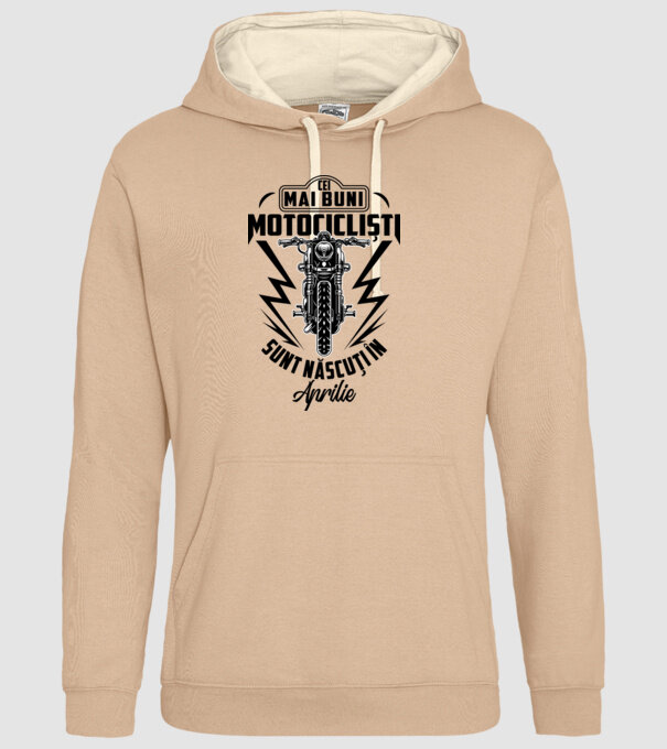 Cei mai buni motocicliști sunt născuți în Aprilie model nisipiu pe tricou