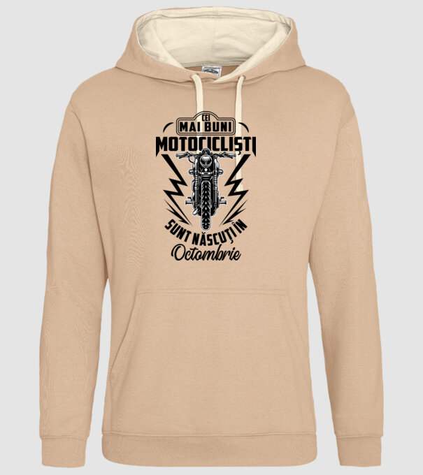 Cei mai buni motocicliști sunt născuți în Octombrie model nisipiu pe tricou