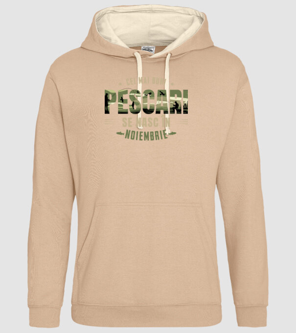 Cei mai buni pescari se nasc în noiembrie model nisipiu pe tricou