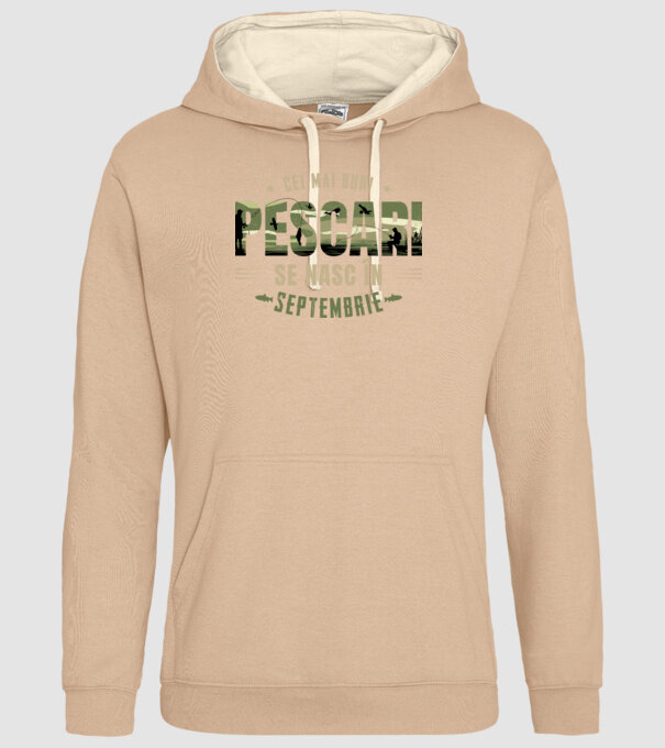 Cei mai buni pescari se nasc în septembrie model nisipiu pe tricou