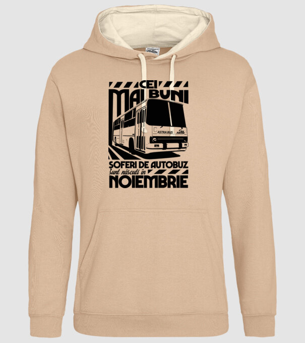 Cei mai buni șoferi de autobuz sunt născuți în Noiembrie model nisipiu pe tricou