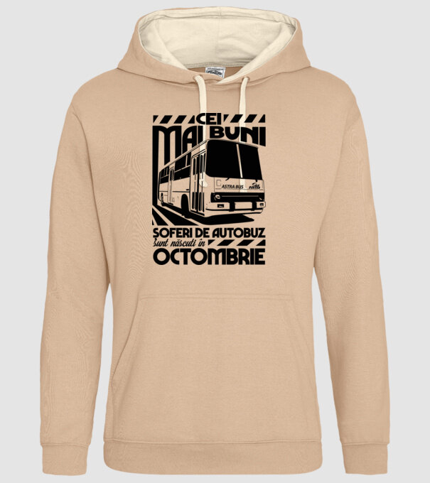 Cei mai buni șoferi de autobuz sunt născuți Octombrie model nisipiu pe tricou