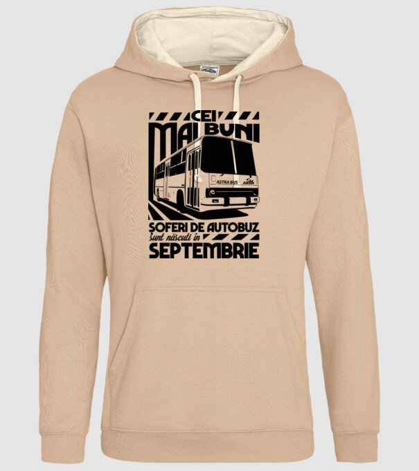 Cei mai buni șoferi de autobuz sunt născuți Septembrie model nisipiu pe tricou