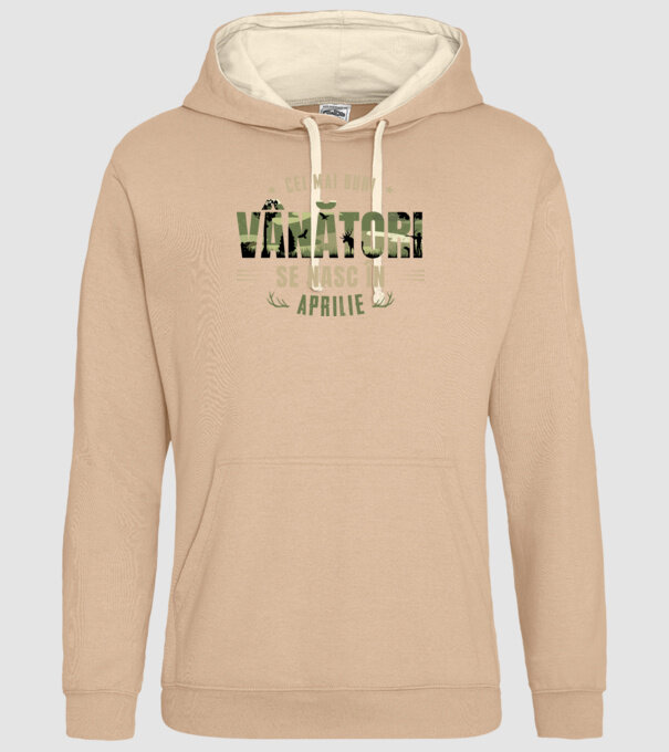 Cei mai buni vânători se nasc în aprilie model nisipiu pe tricou