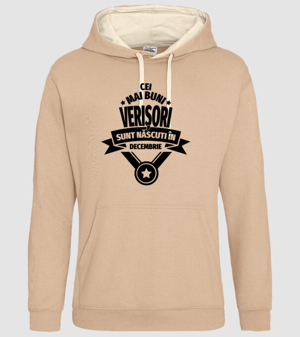 Cei mai buni verișori sunt născuți în decembrie. / Cele mai bune verișoare sunt născute în decembrie. model nisipiu pe tricou