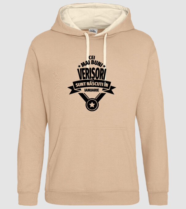 Cei mai buni verișori sunt născuți în ianuarie. / Cele mai bune verișoare sunt născute în ianuarie. model nisipiu pe tricou