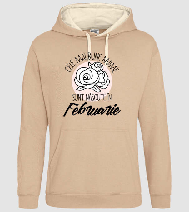 Cele mai bune mame sunt născute în Februarie model nisipiu pe tricou