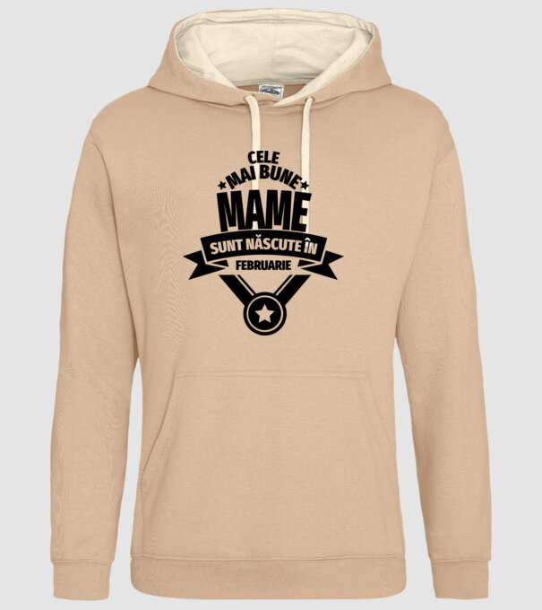 Cele mai bune mame sunt născute în februarie. model nisipiu pe tricou