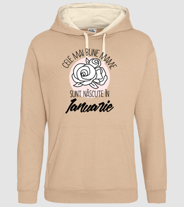 Cele mai bune mame sunt născute în Ianuarie model nisipiu pe tricou