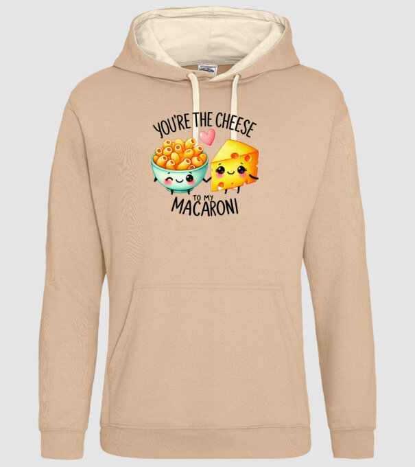 Cheese to my Macaroni model nisipiu pe tricou