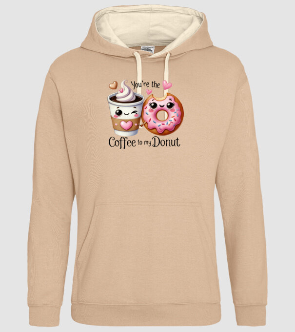 Coffee to my Donut model nisipiu pe tricou