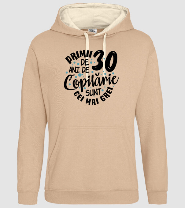 Copilărie 30 de ani model nisipiu pe tricou