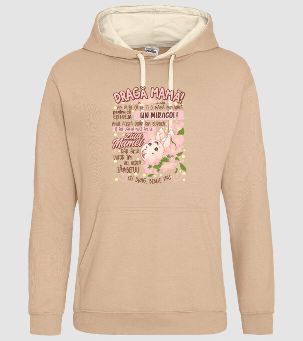 Cu drag, bebele tău model nisipiu pe tricou