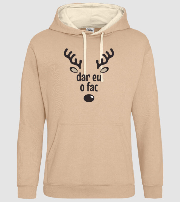 Dar eu o fac crăciun chiar căprioară Alb model nisipiu pe tricou