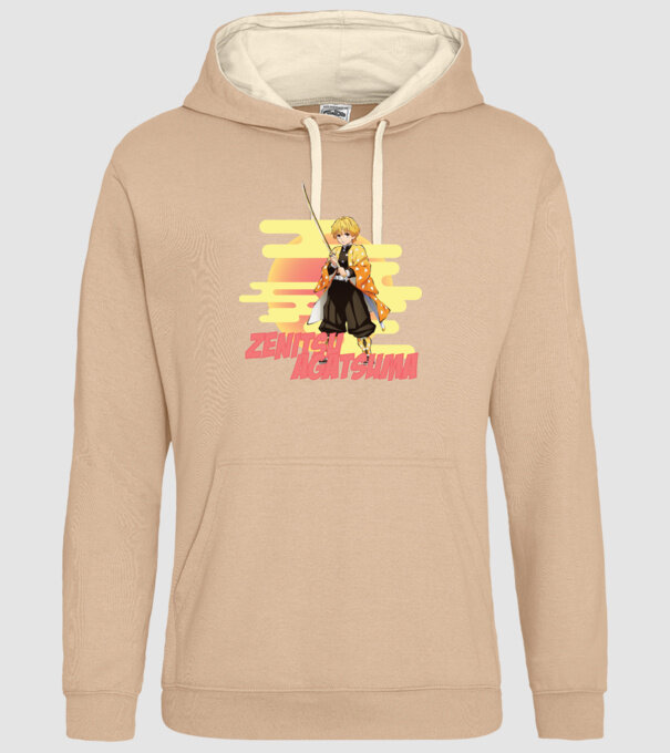 Demon Slayer Zenitsu model nisipiu pe tricou