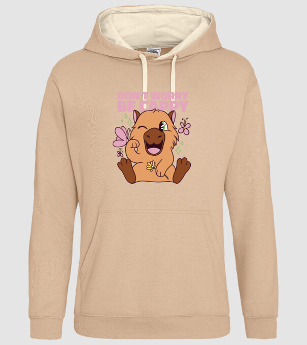 Don't worry be cappy - capibară model nisipiu pe tricou