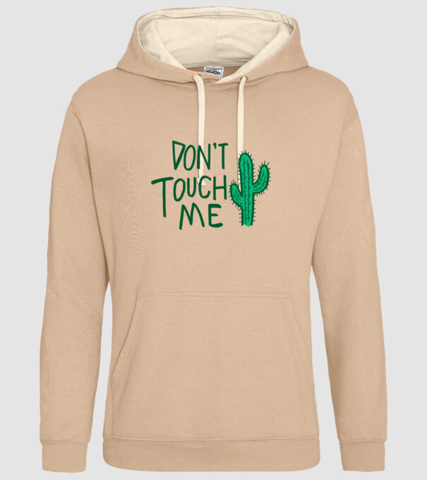 Dont touch me model nisipiu pe tricou