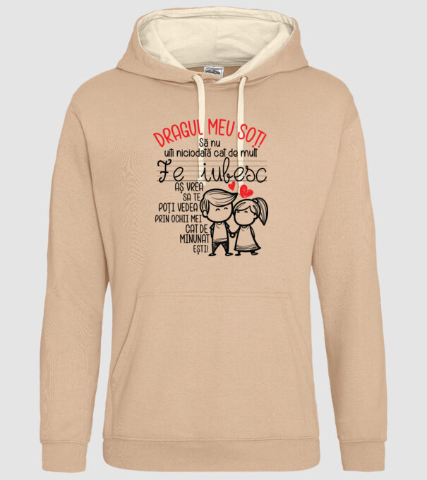 Dragul meu soț Cât de minunat ești! model nisipiu pe tricou
