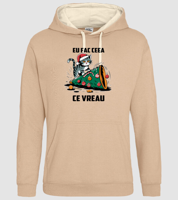 Eu fac ceea ce vreau Alb model nisipiu pe tricou