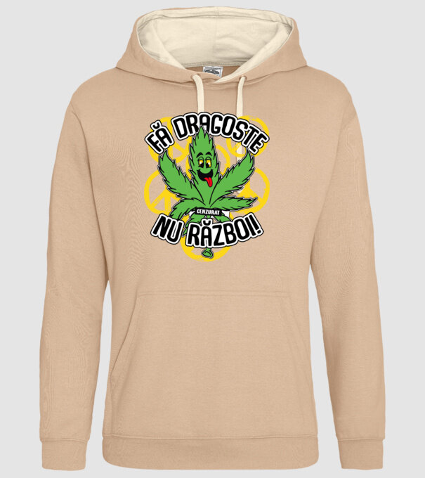fă dragoste, nu război! (cenzurat) model nisipiu pe tricou