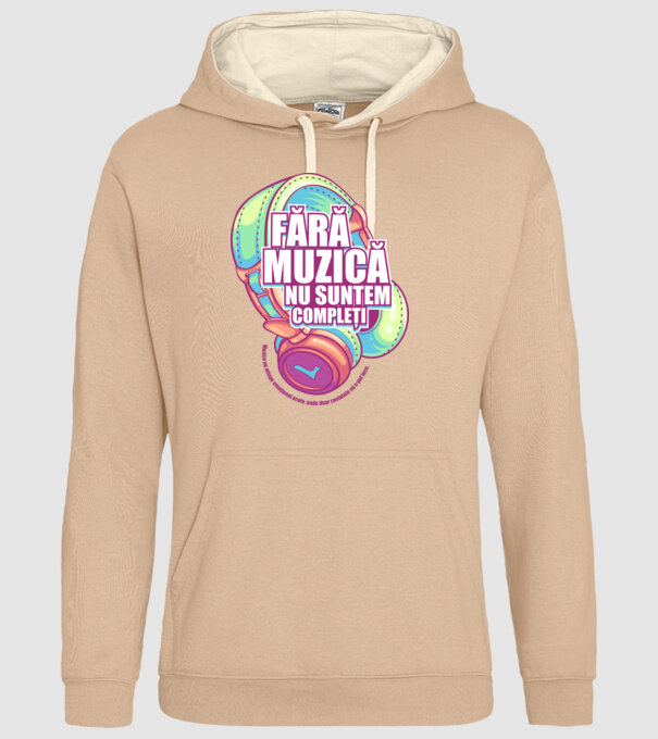 Fără muzică nu suntem compleți - Muzica ne atinge emoțional acolo, unde doar cuvintele nu o pot face. model nisipiu pe tricou