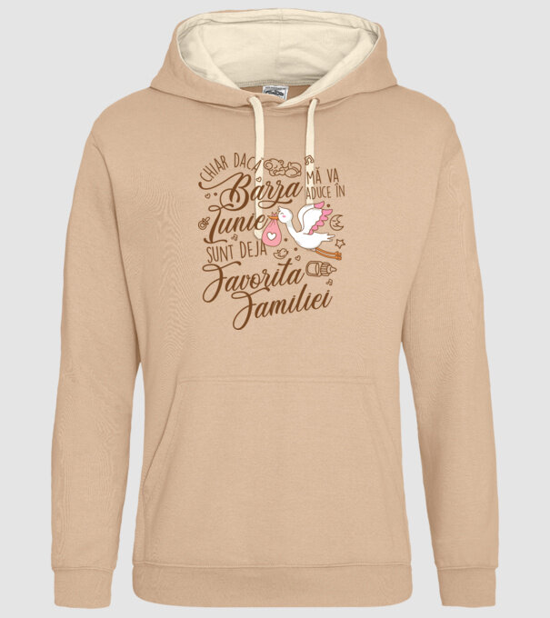 Favorita familiei IUNIE model nisipiu pe tricou
