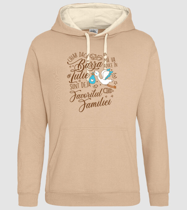 Favoritul familiei IULIE model nisipiu pe tricou