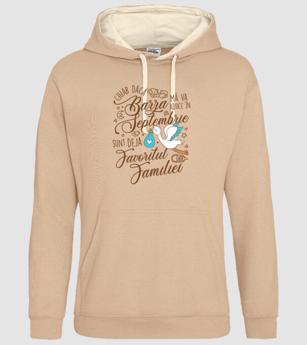 Favoritul familiei SEPTEMBRIE model nisipiu pe tricou