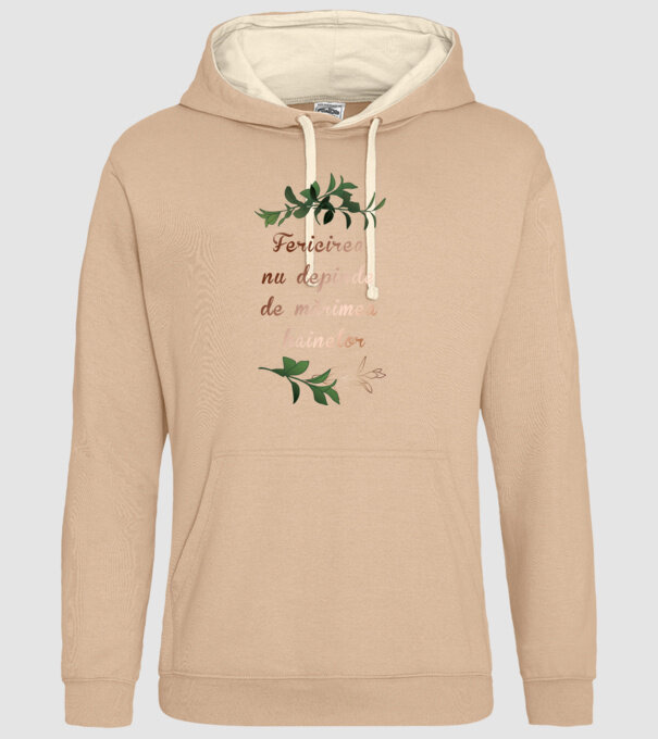 fericirea nu depinde de mărimea hainelor model nisipiu pe tricou