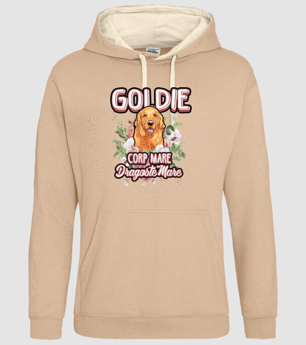 Goldie picioare mici dragoste mare model nisipiu pe tricou