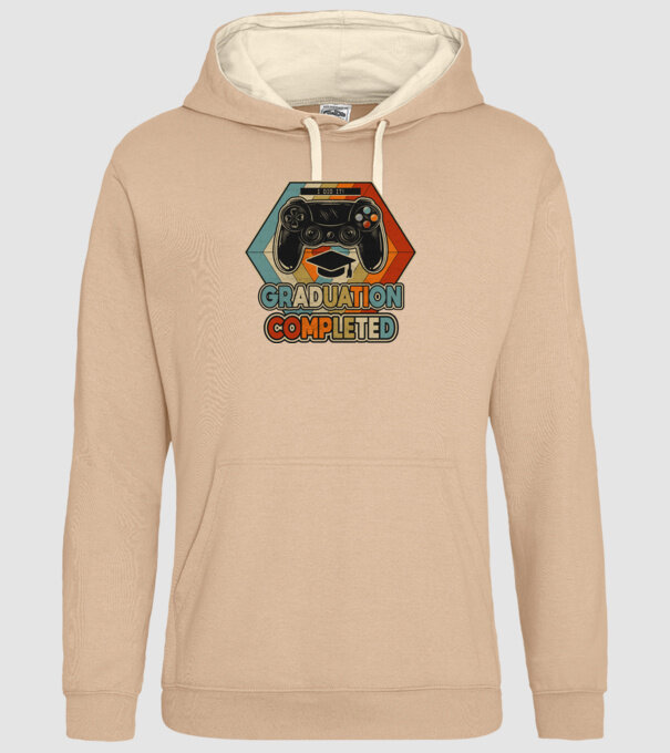 Graduatuion completed retro model nisipiu pe tricou