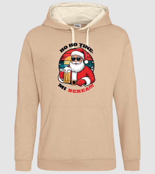 Ho ho ține mi berea! alb model nisipiu pe tricou
