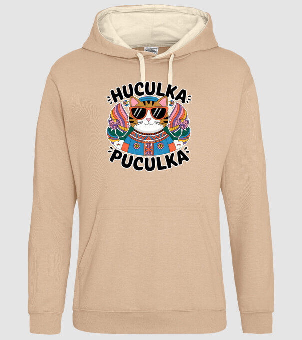 Huculka Puculka pisică 3 model nisipiu pe tricou